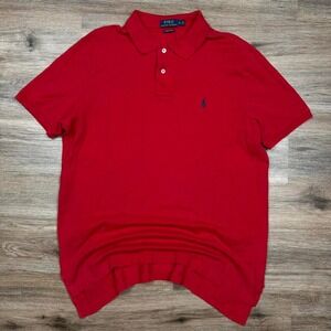 basic red polo ralph lauren polo shirt
